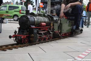 The miniature steam train at the Bahnhofsfest