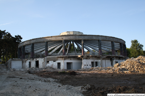 The shell of the old indoor swimming pool building