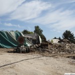 The remains of the indoor pool now in a big heap on the ground