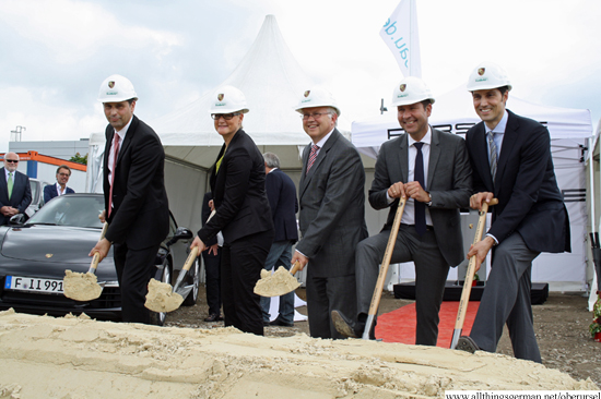 Ground-breaking ceremony for the new Porsche centre