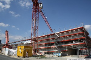 The new swimming pool building site