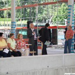 Mayor Hans-Georg Brum making a speech