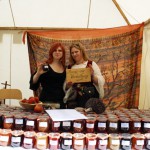 Rebecca Finger and her friend selling sweet temptations - jam!