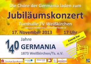 German and Tontauben concert flyer