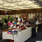 The handicraft market inside the town hall