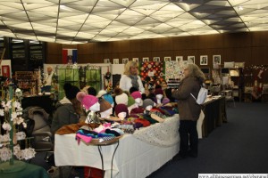 The handicraft market inside the town hall