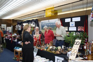 The handicraft market inside the town hall
