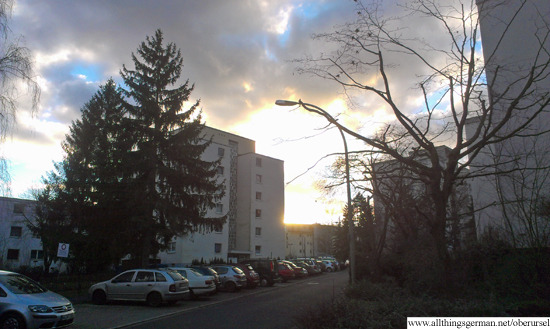 Sunset over Im Rosengärtchen on Sunday, 5th January, 2014