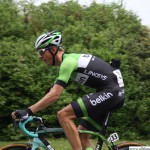 The lead cyclist passing Camp King during the Elite race on Thursday, 1st May, 2014