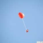 A balloon takes to the air