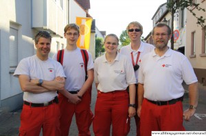 One of the Red Cross teams in the Obere Hainstrasse