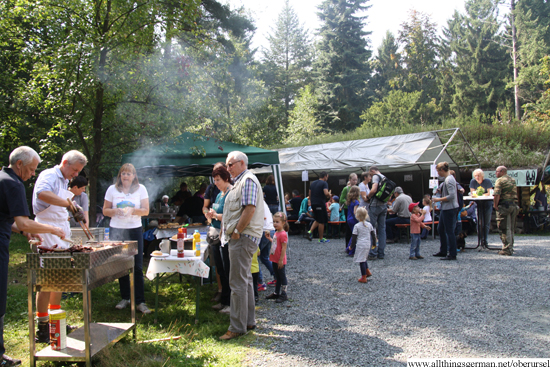 The supporters' charity were in charge of the catering at the Waldfest in the Schulwald