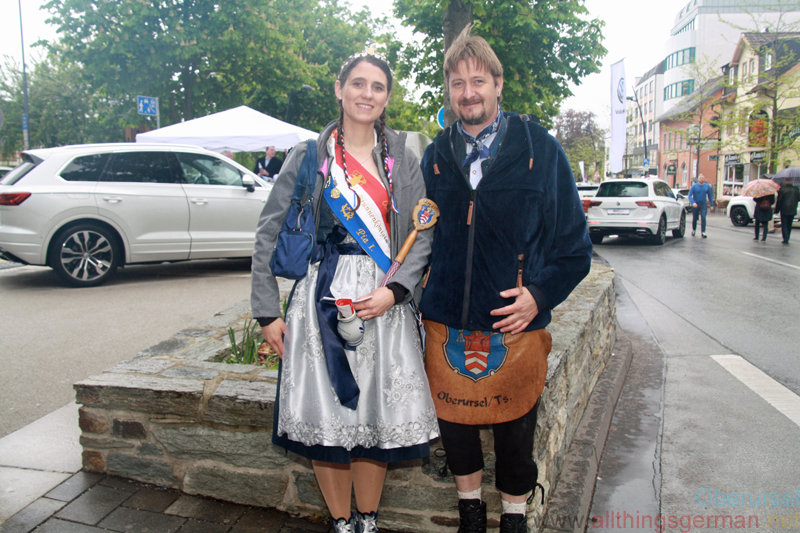 Pia I. with Brunnenmeister Mathias during Autos in der Allee on Saturday, 27th April, 2019