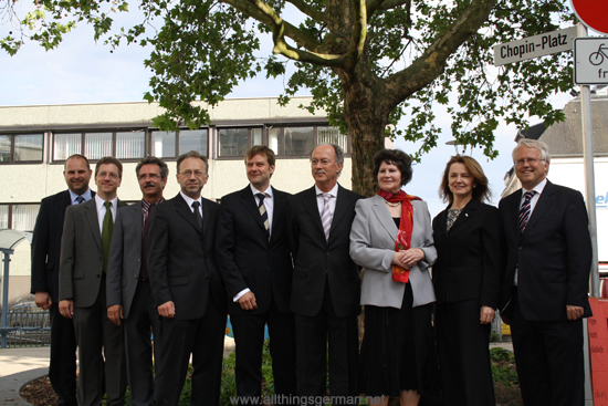 The official dedication of the Chopin-Platz